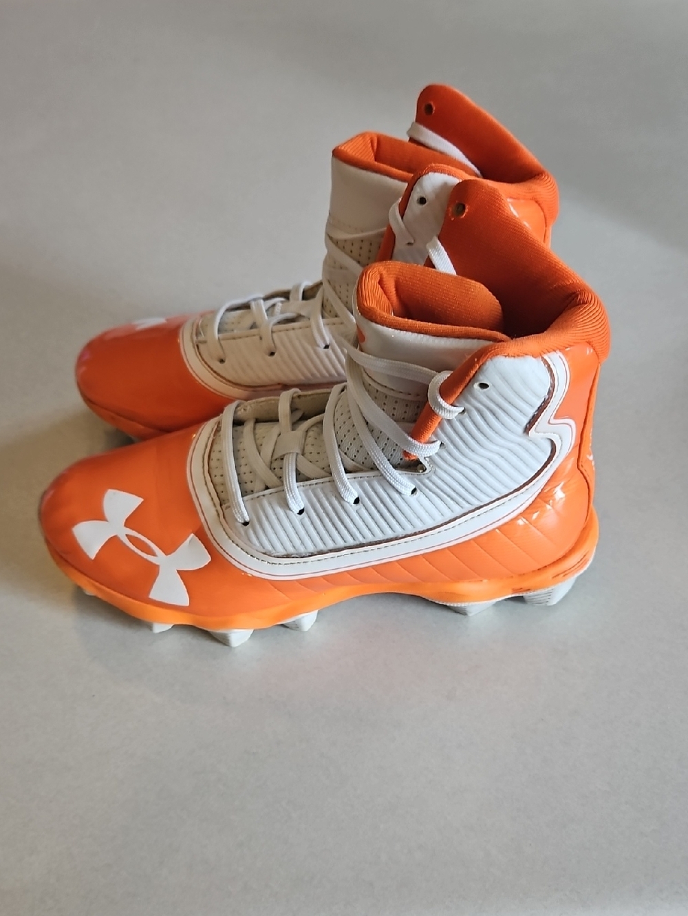 Under Armour Orange And White Football Cleats